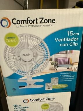 Comfort Zone White Clip Fan with Adjustable Head